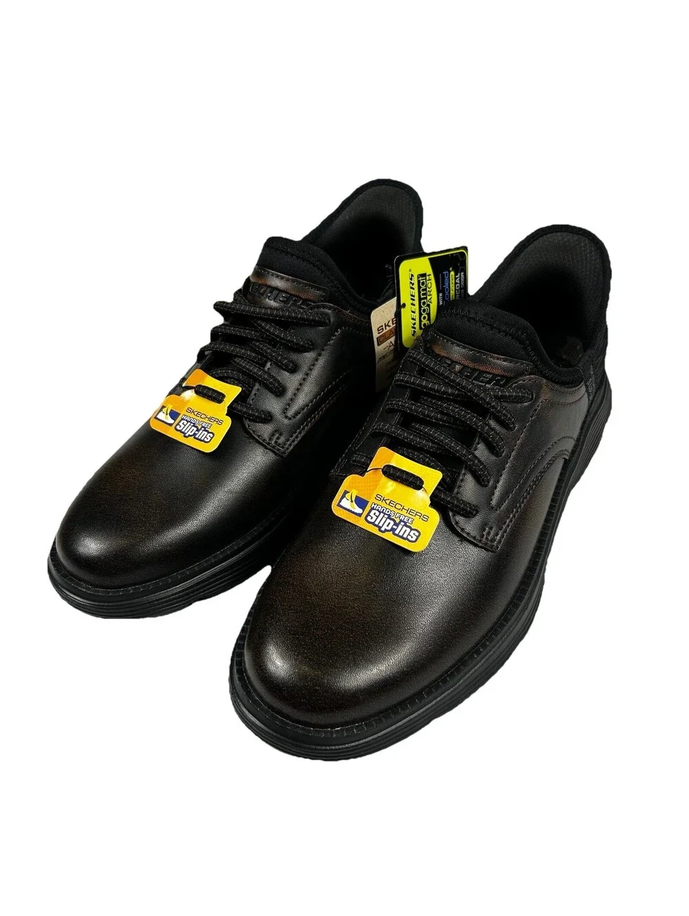 Skechers Mens Slip-Ins Dress Shoes Mens 7 Dark Brown Memory Foam Comfortable New